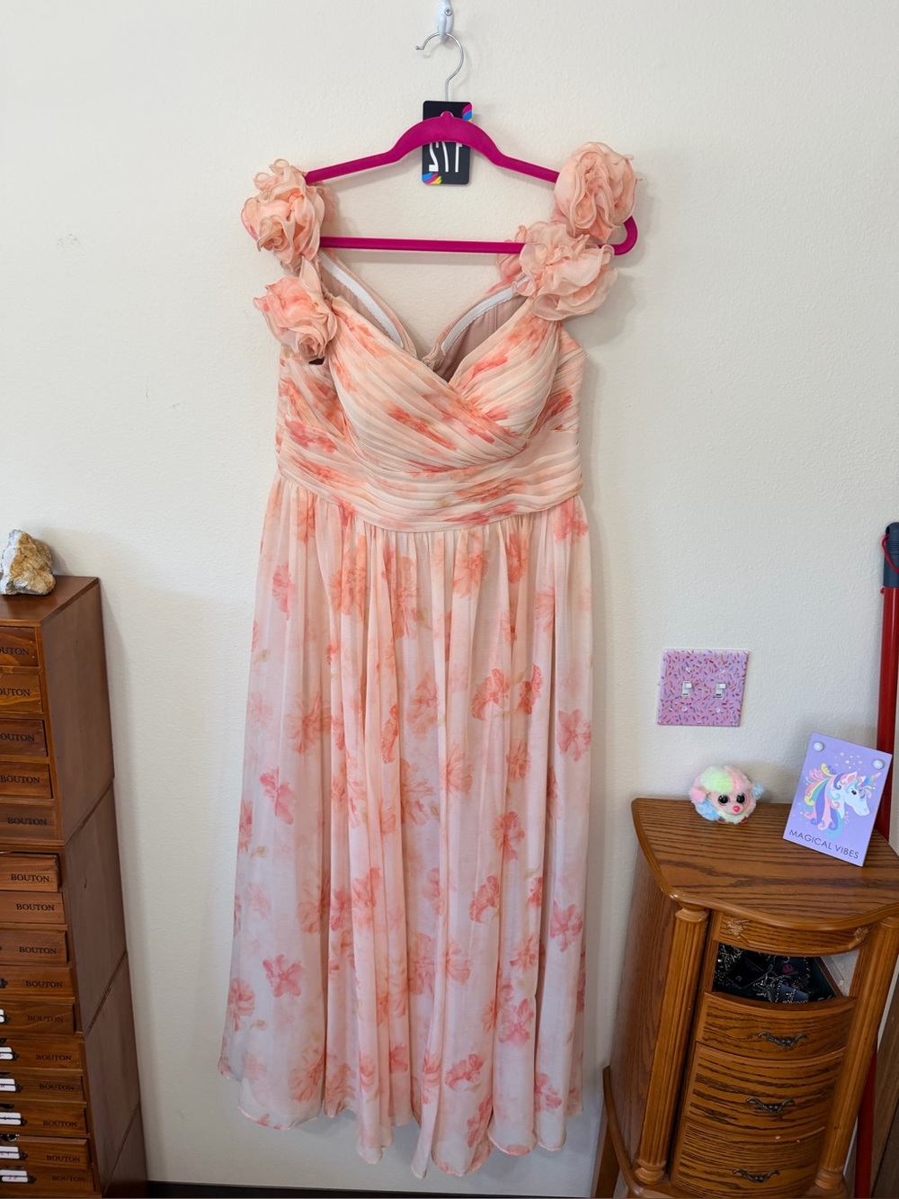 Tania Peach Azazie Atelier maxi dress size 14